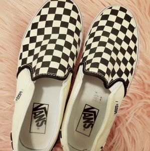 {used} checkered vans